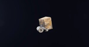 Boîte et pièces mécaniques métalliques sur fond noir
