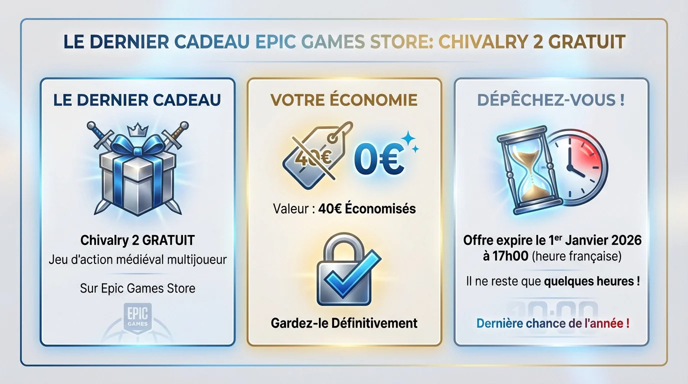 Chivalry 2 offert gratuitement sur l'Epic Games Store pour une durée limitée