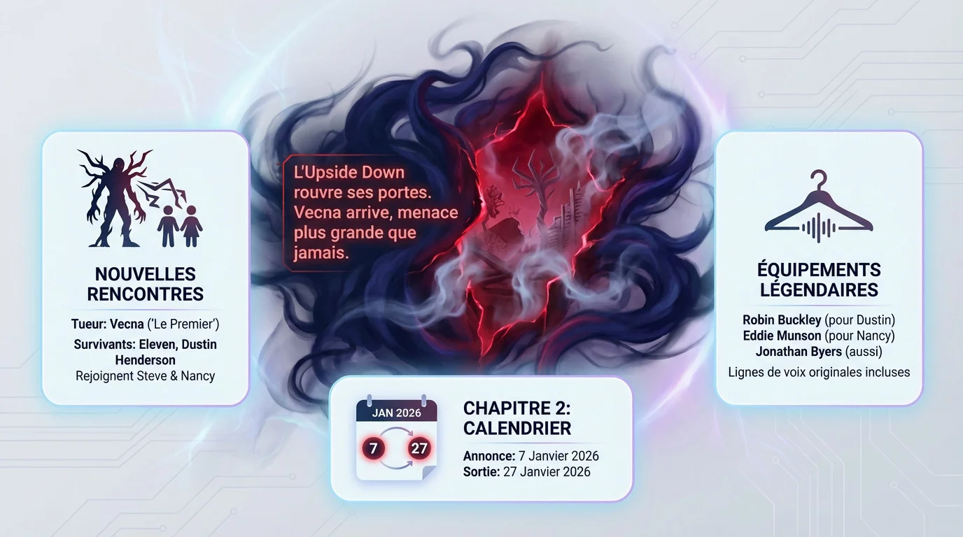 Vecna et l'Upside Down dans le chapitre 2 de Dead by Daylight x Stranger Things
