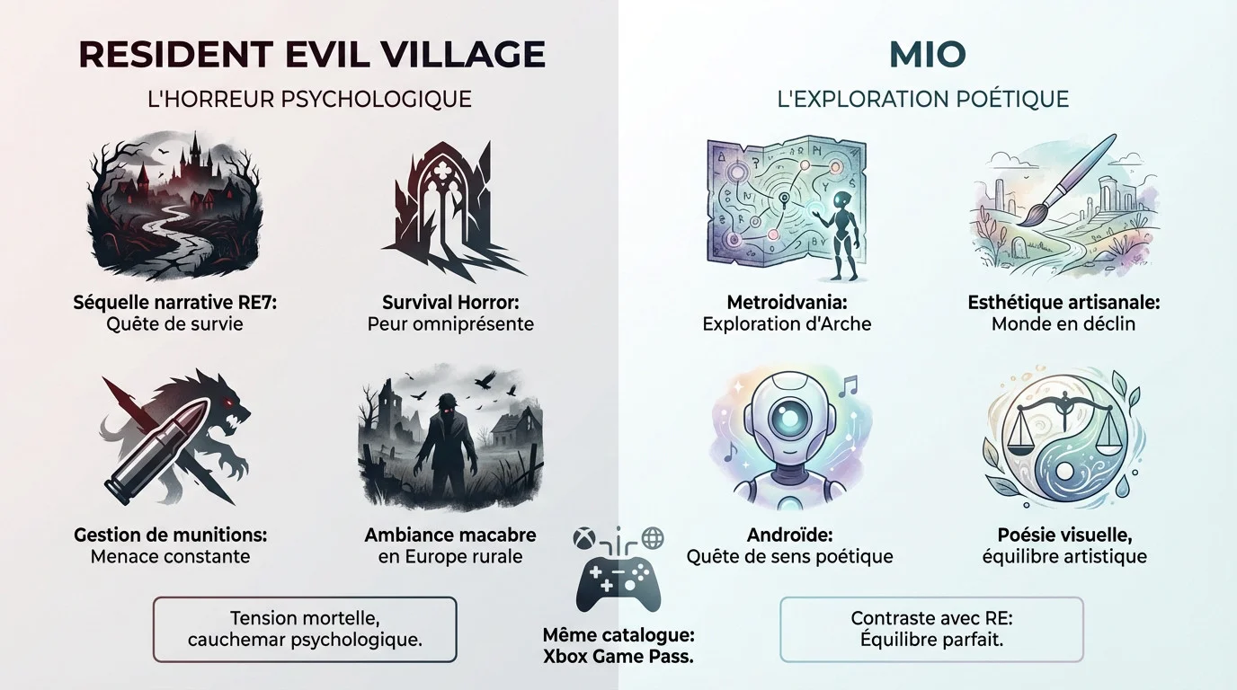Resident Evil Village et MIO Memories in Orbit sur Game Pass