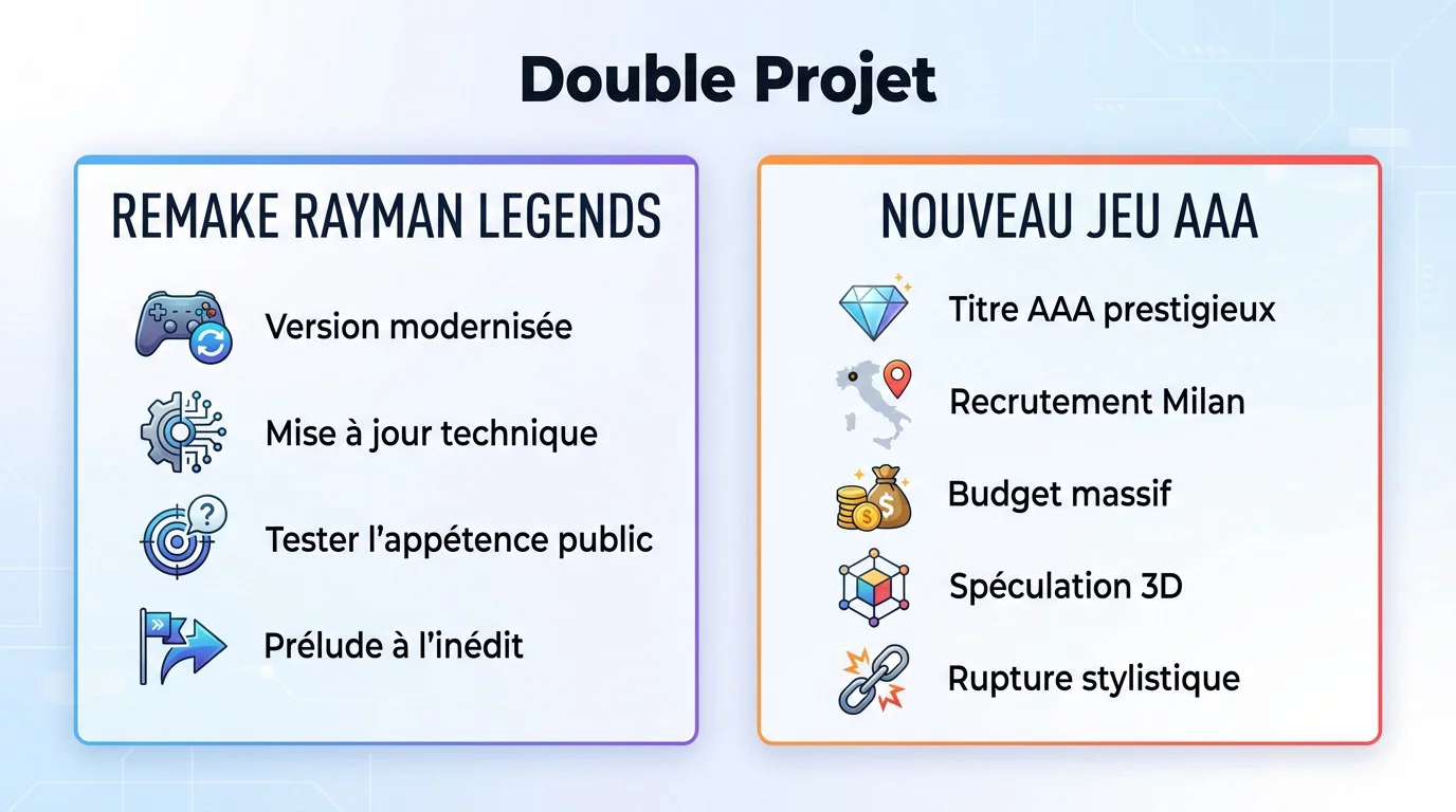 Illustration du retour de Rayman avec un remake et un nouveau jeu AAA