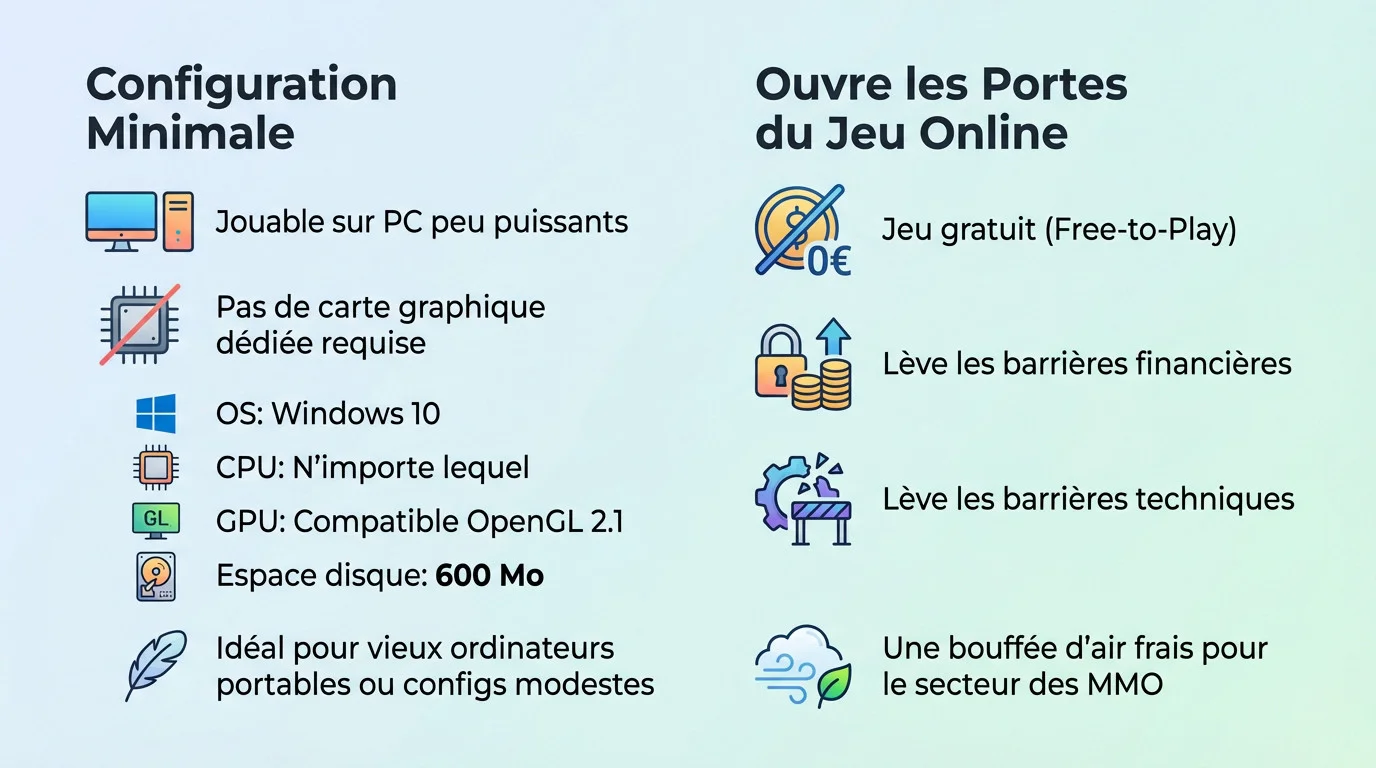 Configuration minimale requise sur PC pour le MMORPG gratuit Dreadmyst
