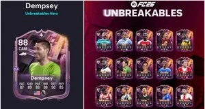 Carte de joueur Dempsey, héros incassable, FIFA 26.