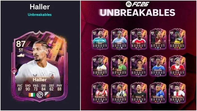 ea fc 26 dce sébastien haller unbreakables: solutions pas chères Cartes de joueurs FC26 Unbreakables