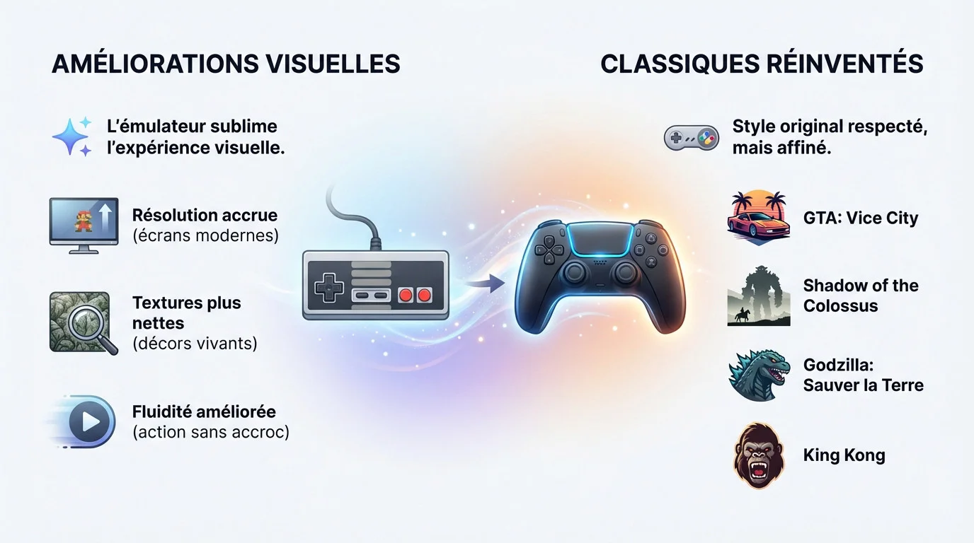 Comparaison graphique avant après sur l'émulateur PCSX2