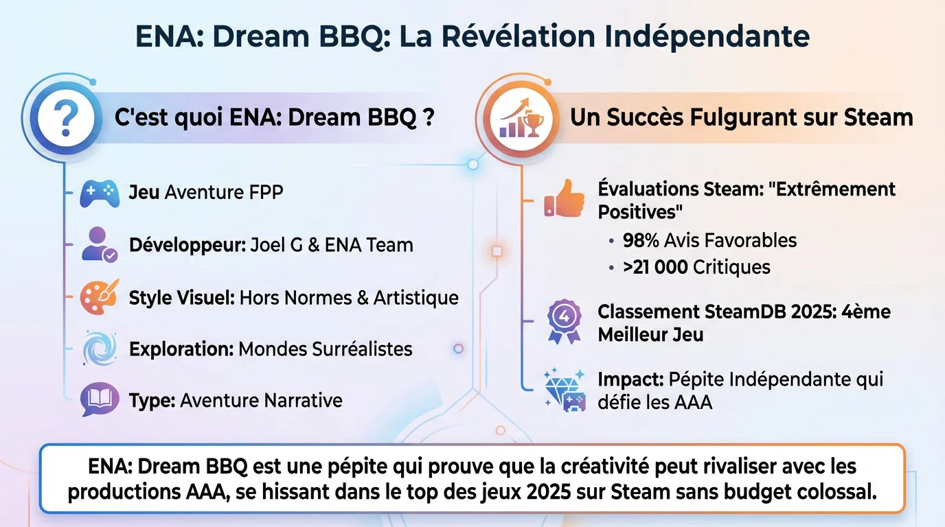 ENA: Dream BBQ, le jeu indépendant artistique qui cartonne sur Steam en 2025