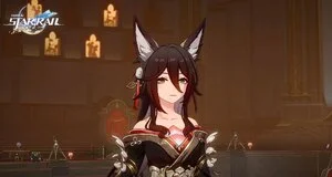 Personnage de jeu vidéo avec oreilles de renard.