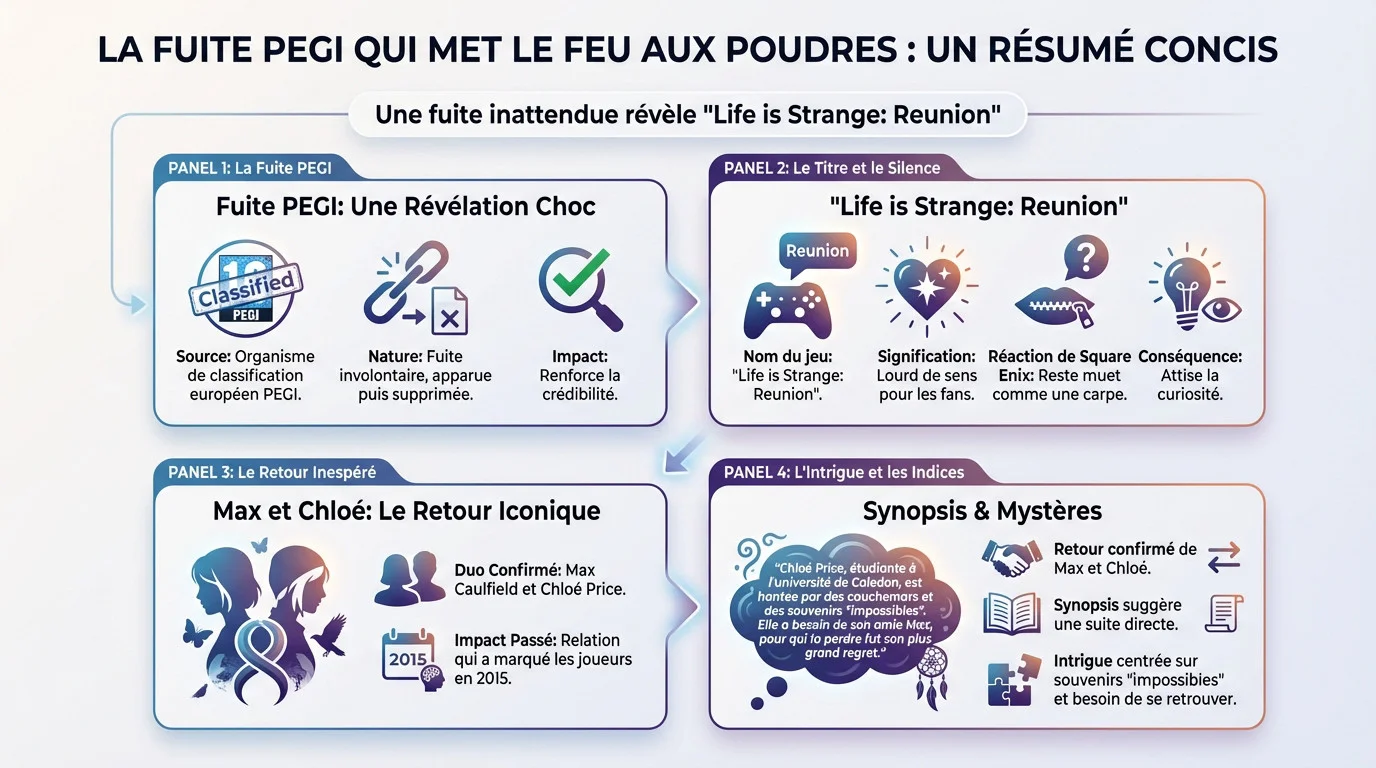 Analyse de la fuite PEGI révélant Life is Strange Reunion avec le retour de Max et Chloé