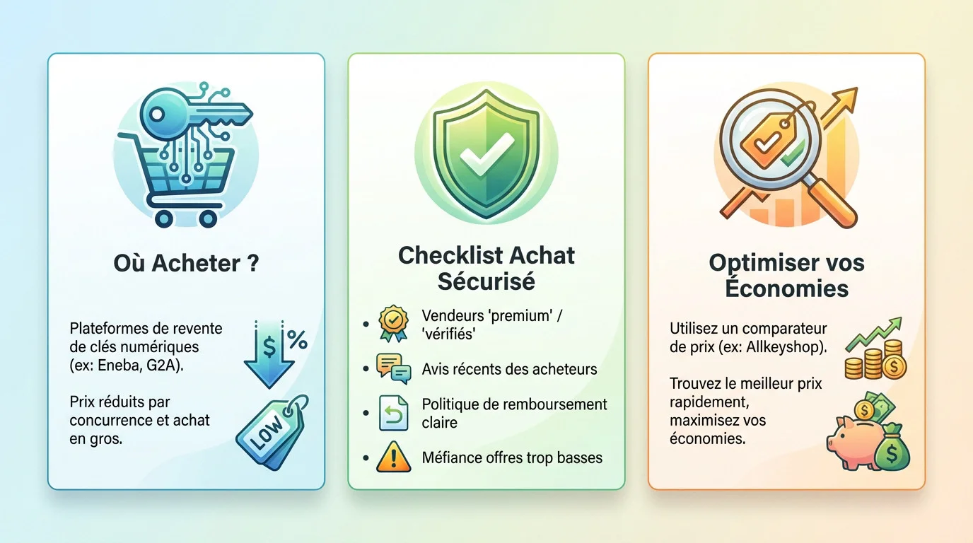 Guide visuel pour sécuriser l'achat de clés numériques PlayStation sur internet