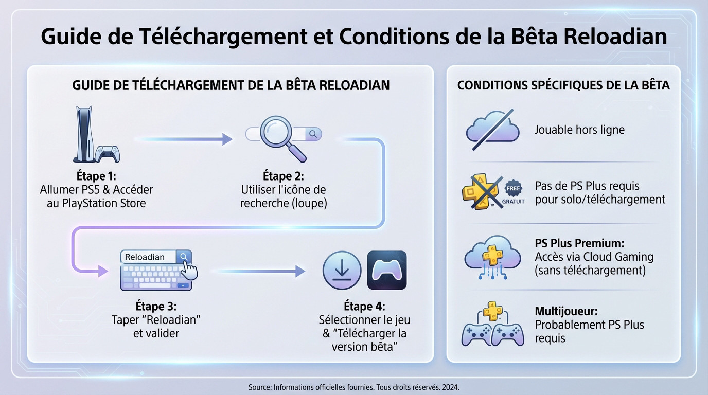 Guide visuel pour télécharger la bêta de Reloadian sur le PlayStation Store PS5