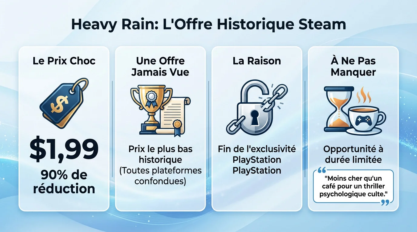Heavy Rain affiche une réduction record de 90% sur Steam