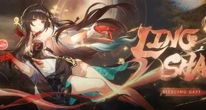 Personnage de fantasy flottant avec effets magiques.