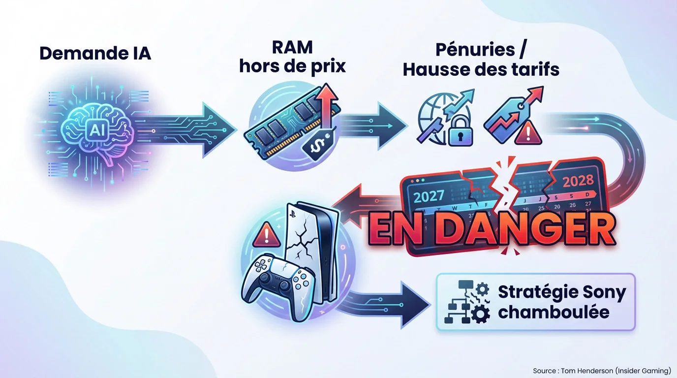 Impact de la demande en IA sur le calendrier de sortie de la PlayStation 6 et le prix de la RAM