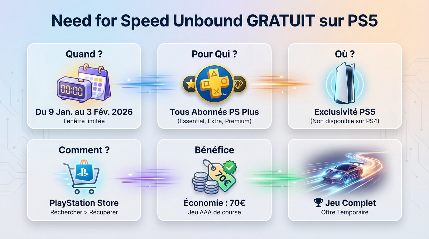 Need for Speed Unbound offert gratuitement sur PS5 via le PlayStation Plus