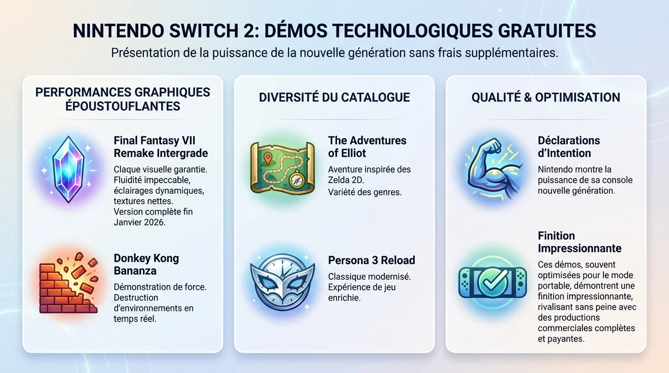 Démonstration technique des capacités graphiques de la Nintendo Switch 2 mettant en avant la fluidité et les éclairages dynamiques