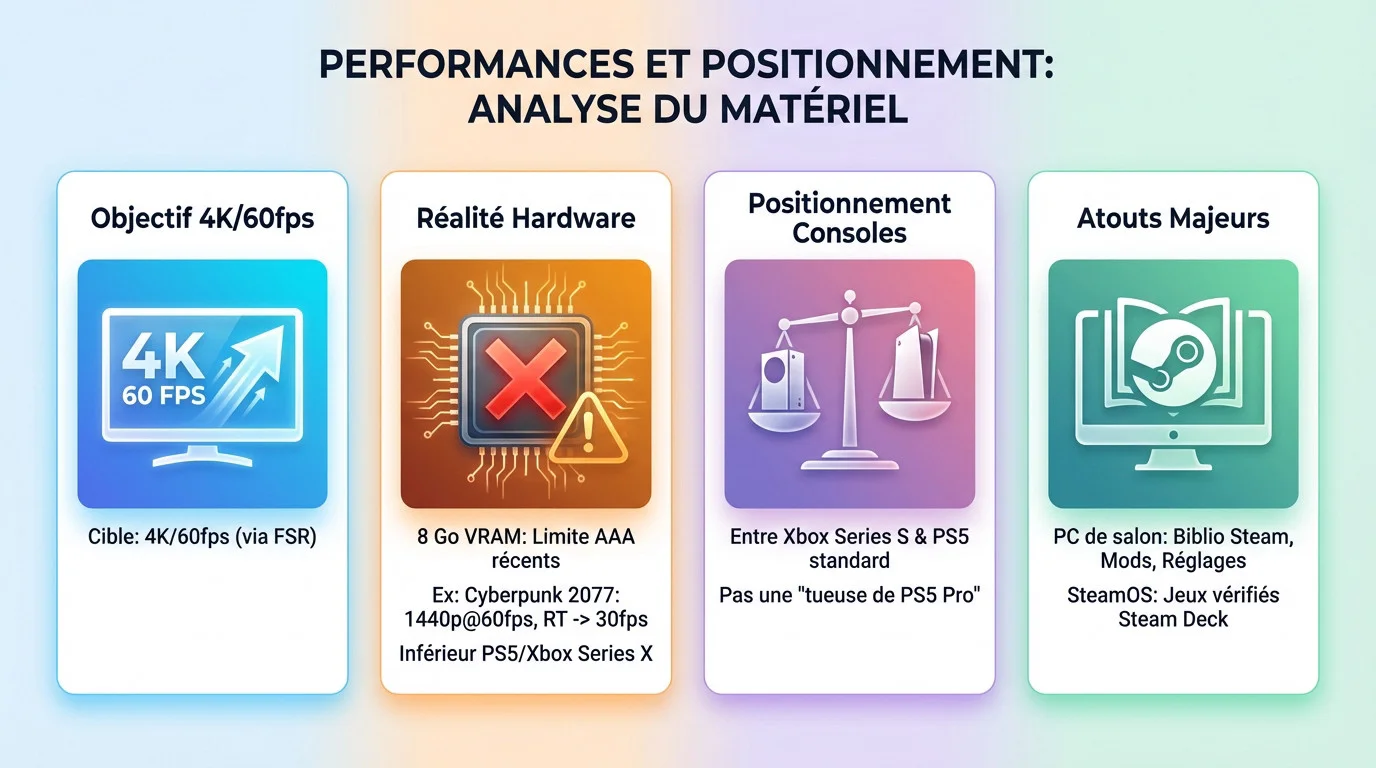 Comparaison des performances de la Steam Machine face aux consoles de salon