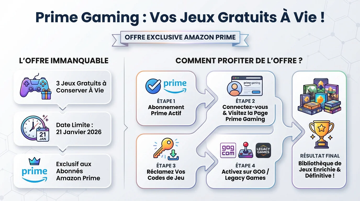 Trois jeux gratuits à récupérer sur Prime Gaming