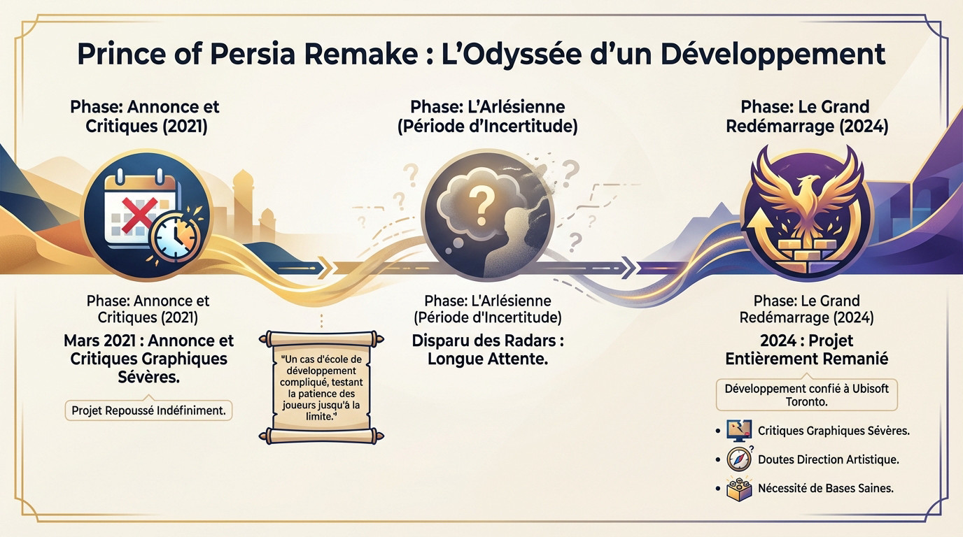 prince of persia remake esrb développement chaotique et reports
