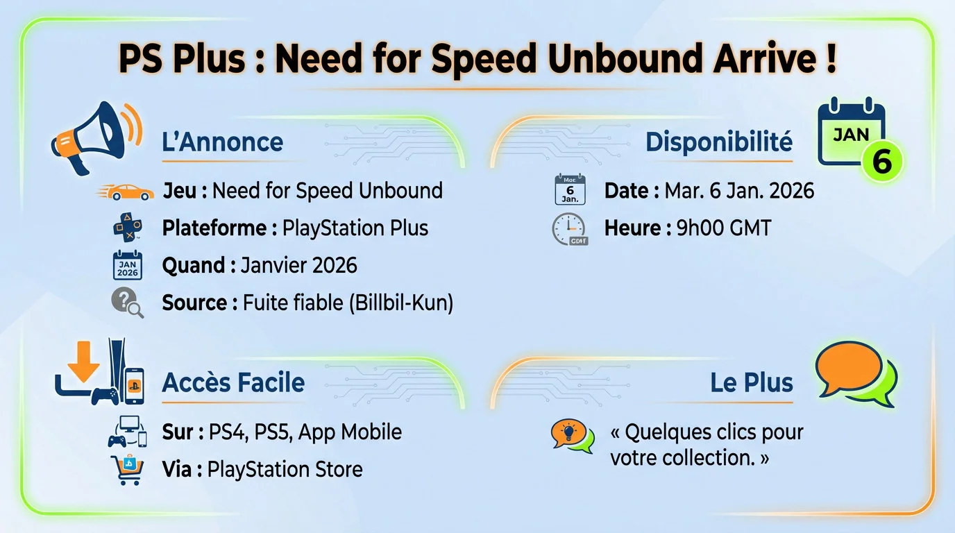Need for Speed Unbound offert sur le PlayStation Plus en janvier 2026