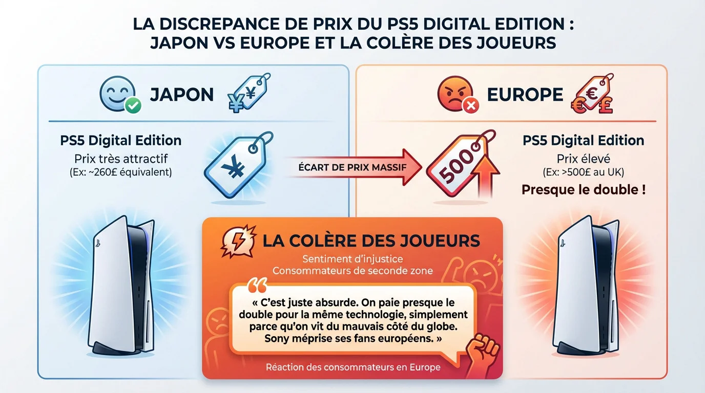 Comparaison prix PS5 Japon Europe et réaction des joueurs