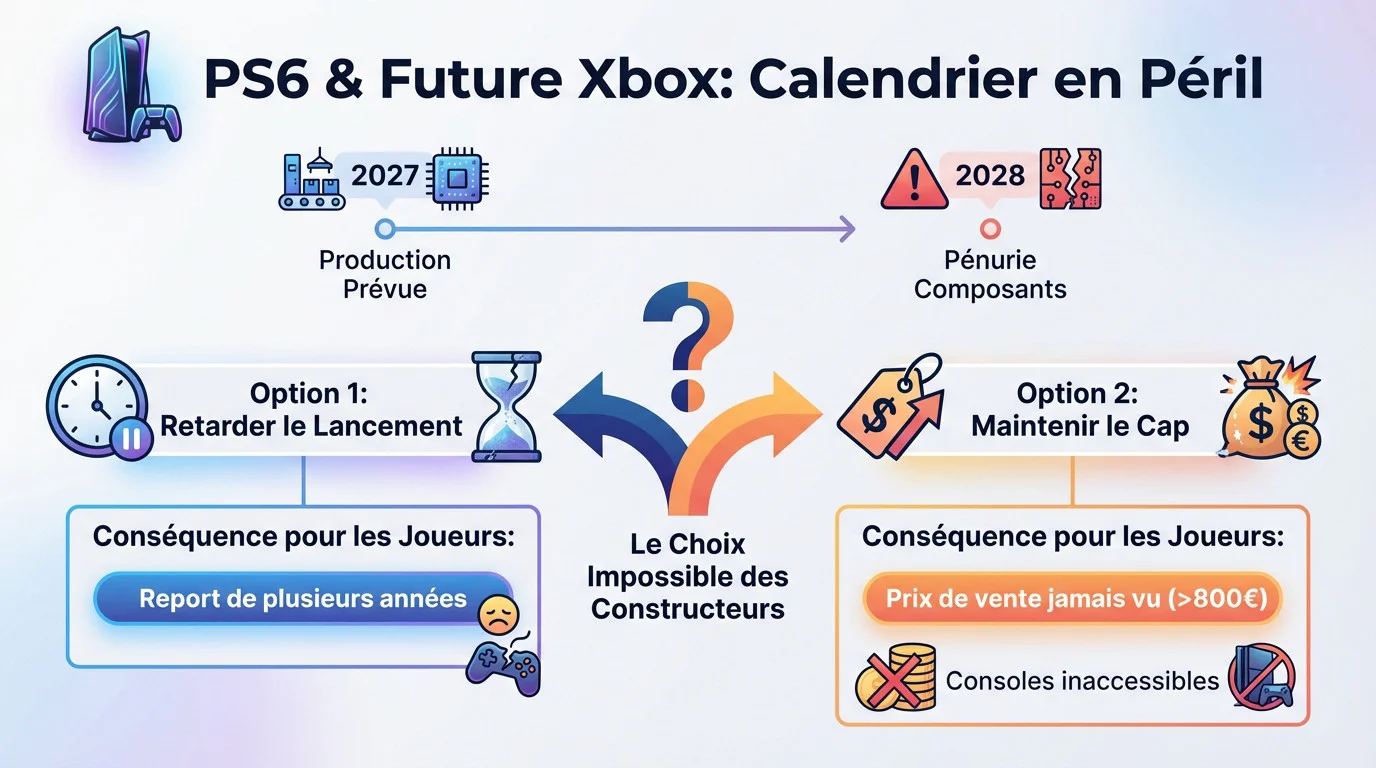 Calendrier de production PS6 et Xbox menacé par la pénurie de RAM