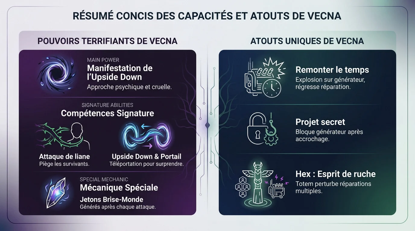 Résumé des capacités et atouts de Vecna dans Dead by Daylight