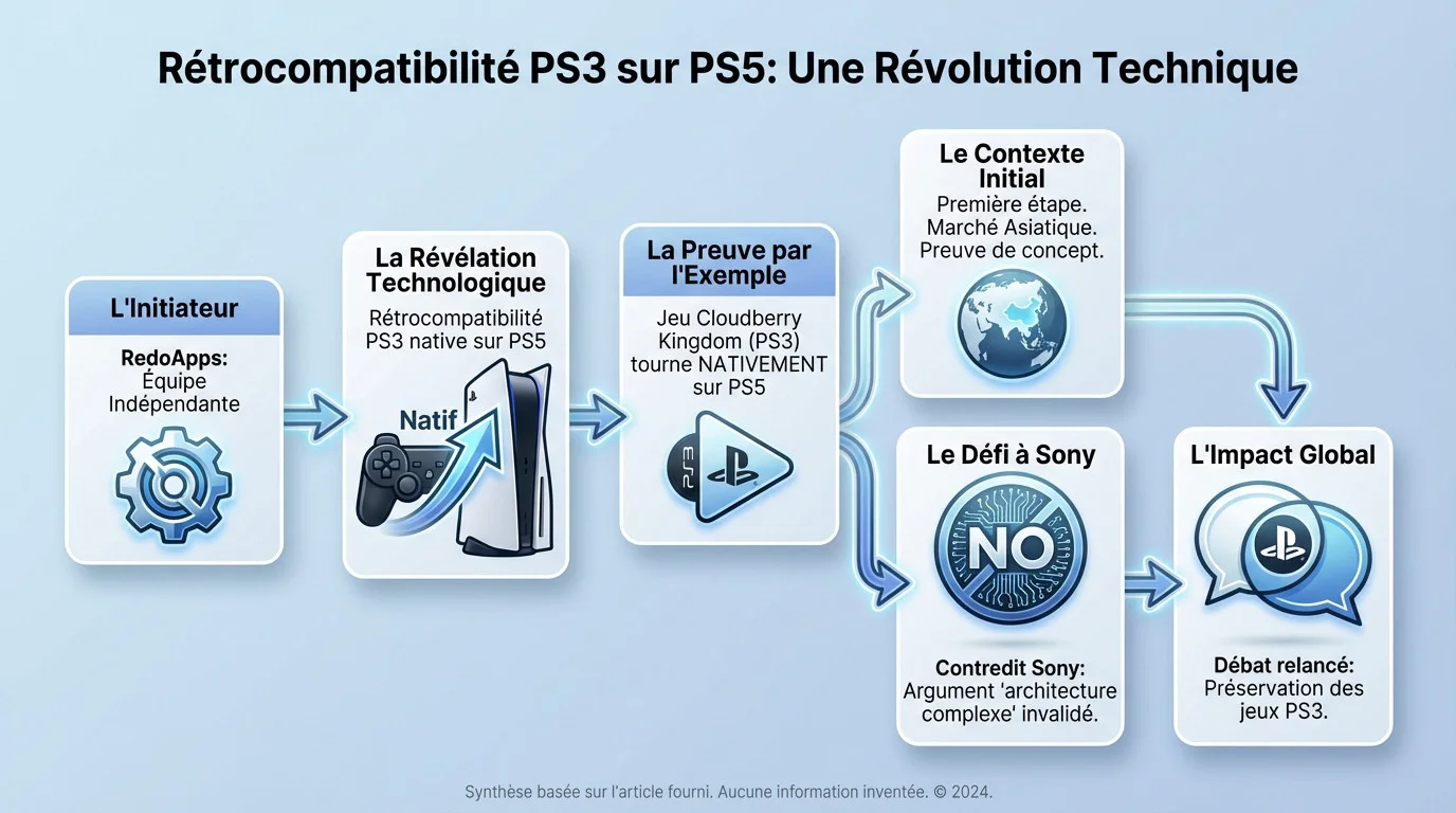 Illustration de la rétrocompatibilité technique entre l'architecture PS3 et la console PS5
