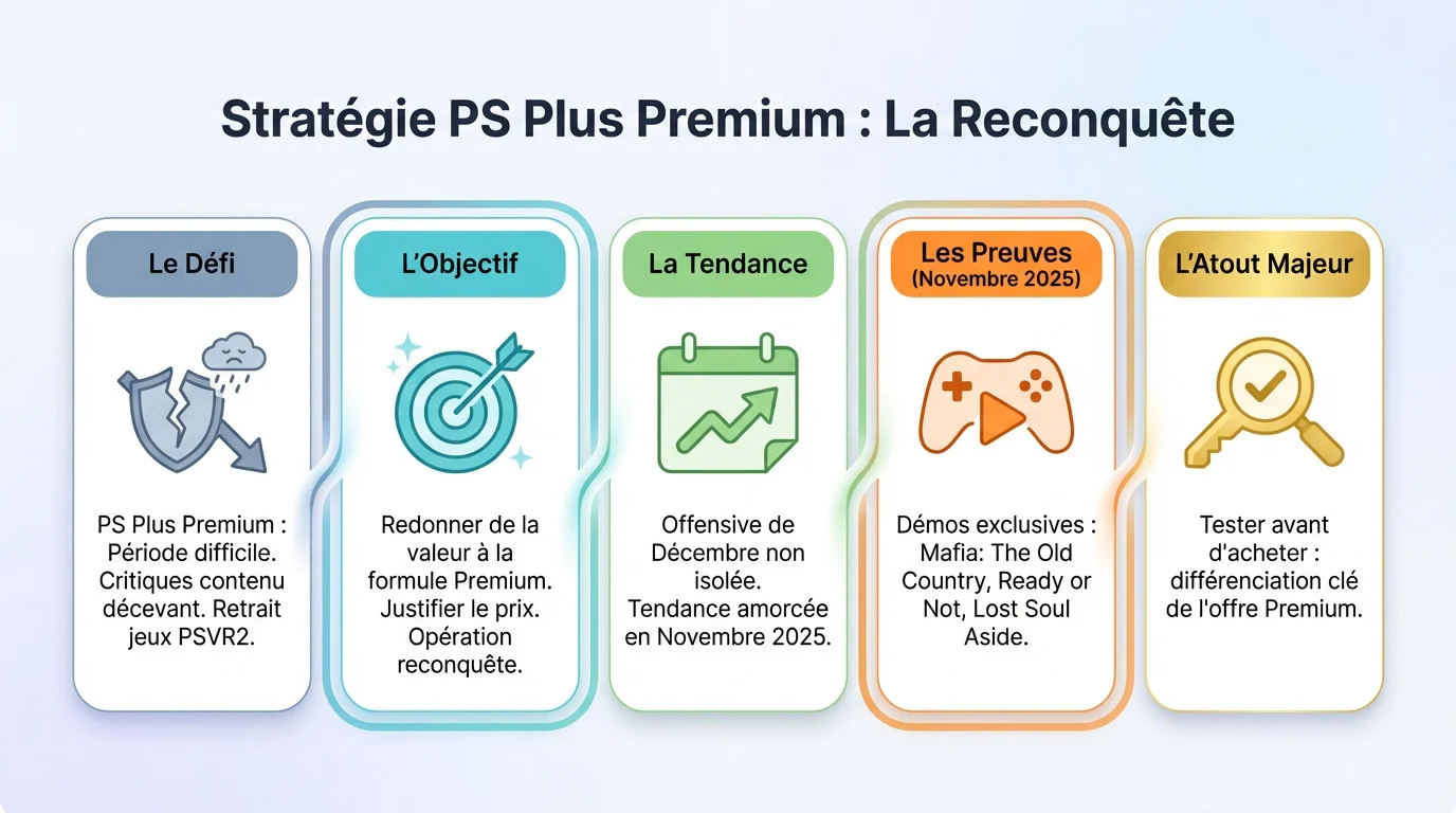 Stratégie de reconquête Sony avec les nouveaux essais PS Plus Premium