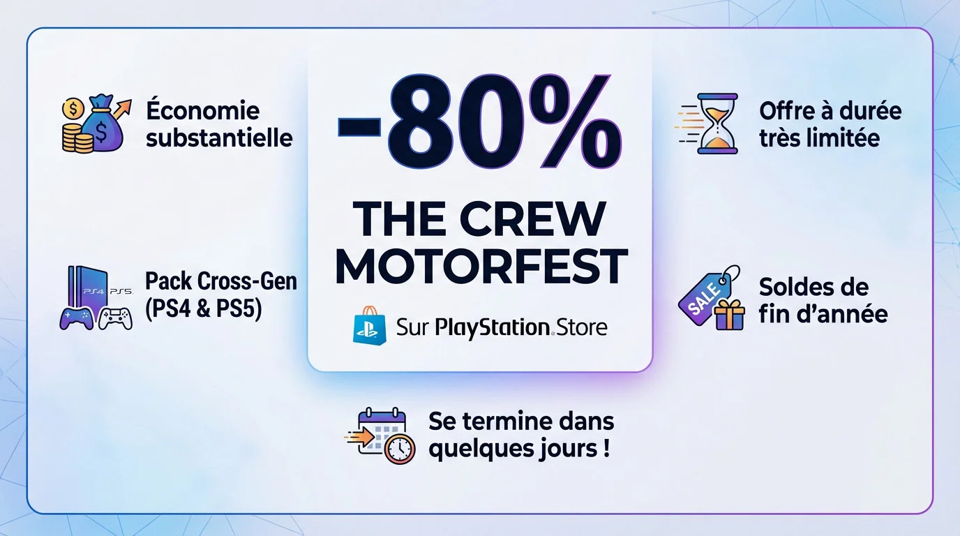 Promotion The Crew Motorfest PlayStation Store réduction massive