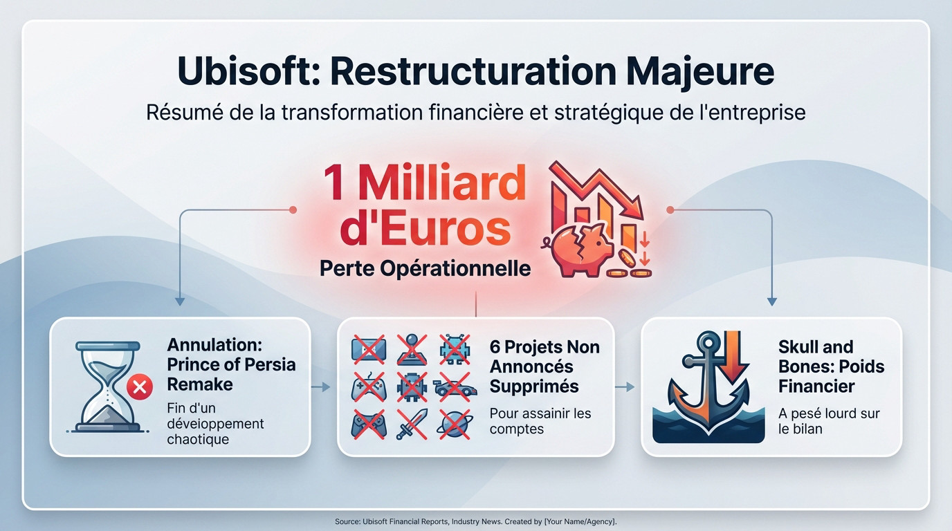 Restructuration massive chez Ubisoft et annulation de projets