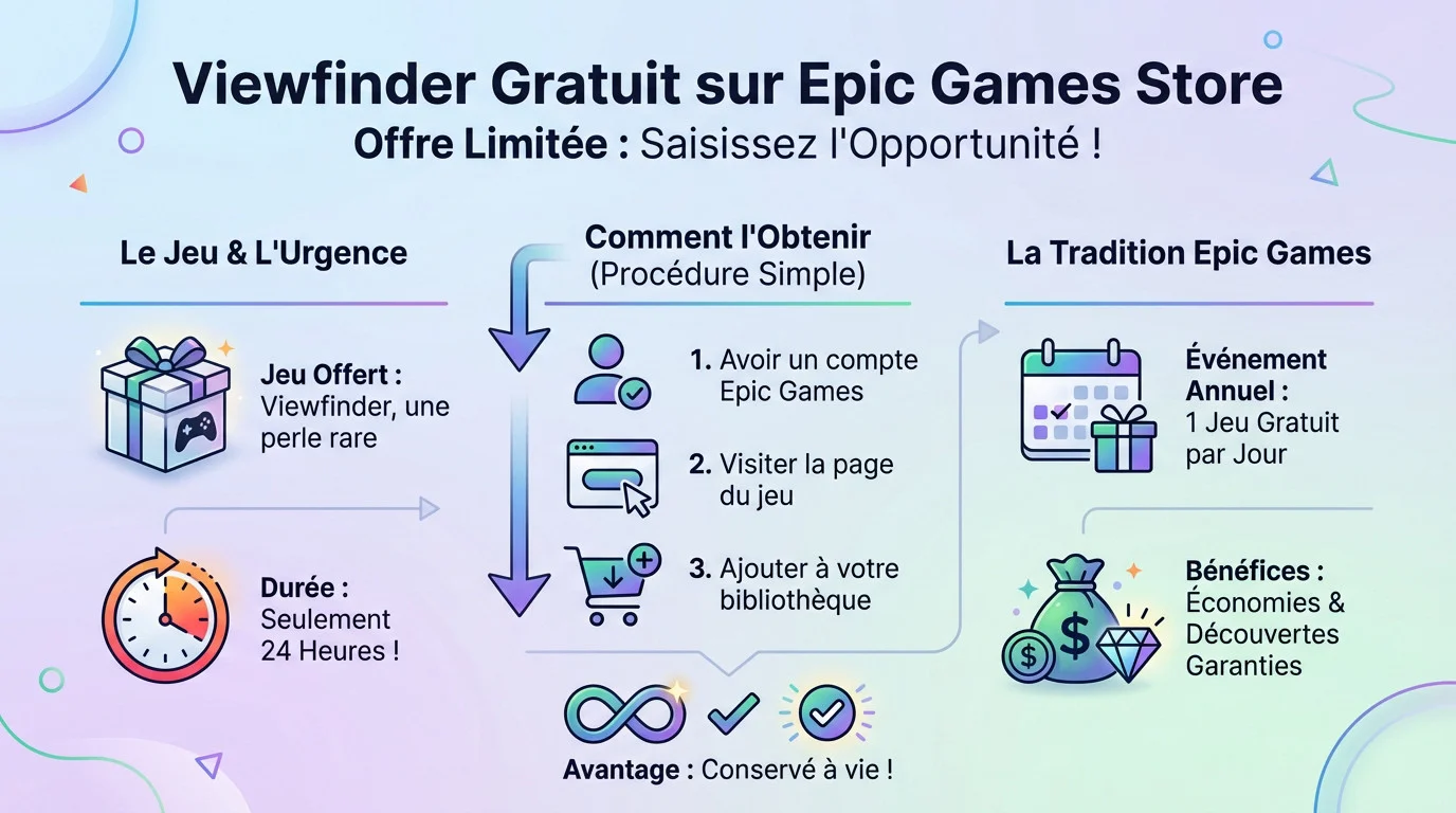 Viewfinder gratuit sur Epic Games Store : un jeu de réflexion unique offert pour Noël