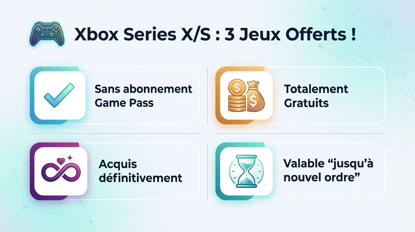 Trois jeux gratuits disponibles sur Xbox Series X/S pour augmenter le Gamerscore