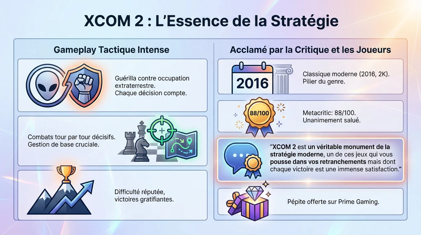 Soldat d'élite XCOM en pleine action tactique contre la menace alien