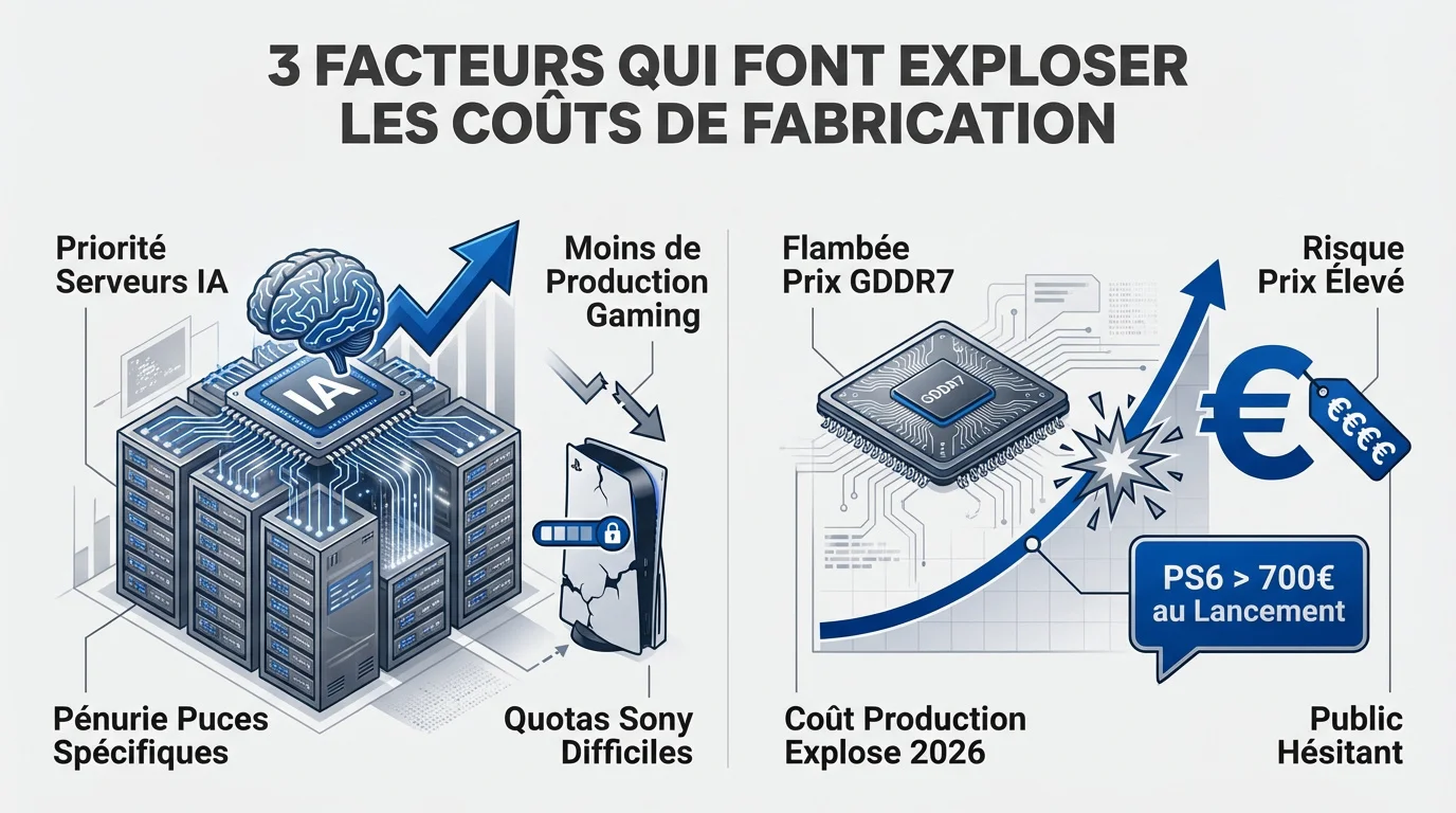 Composants électroniques et puces mémoire pour PlayStation 6
