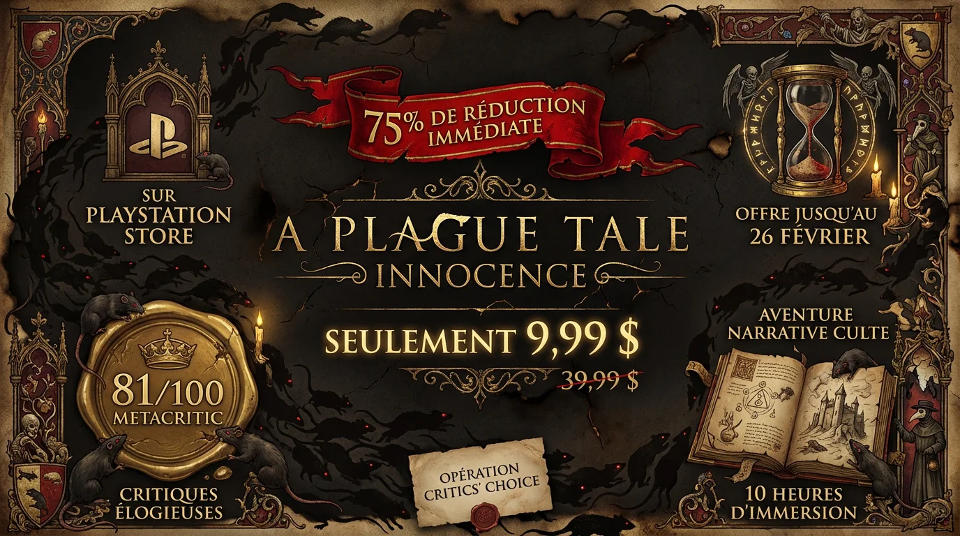A Plague Tale Innocence promotion 75 pour cent PlayStation Store