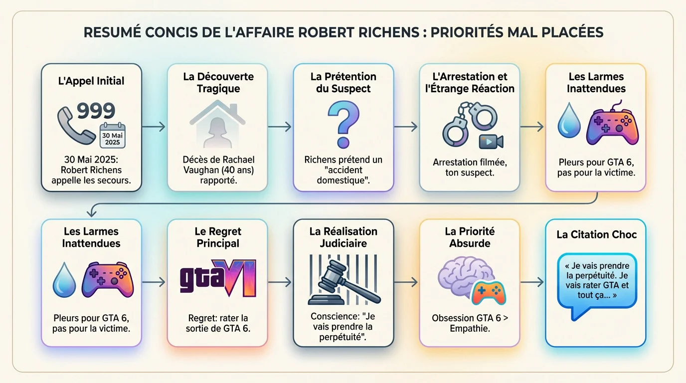 Robert Richens arrestation pleure pour GTA 6 après meurtre Rachael Vaughan