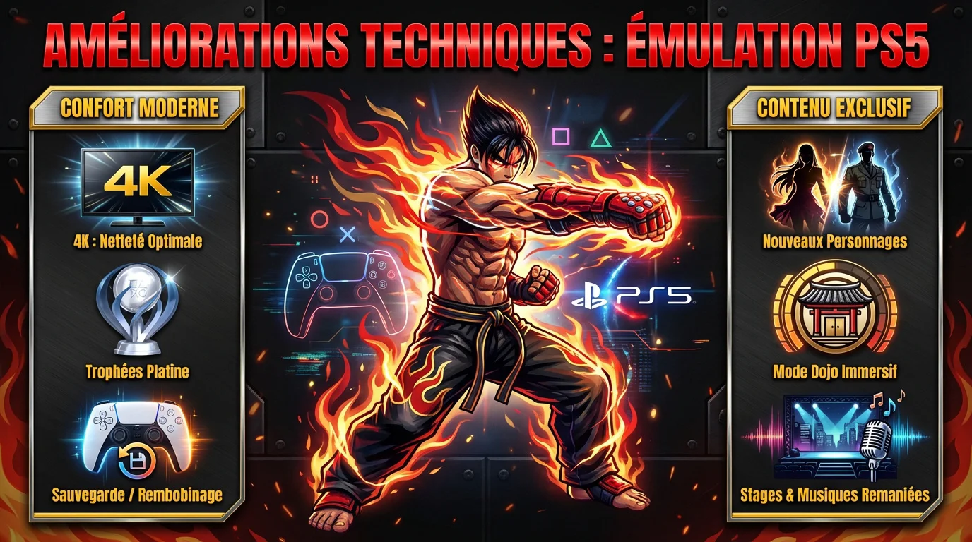 Combat Tekken 5 Dark Resurrection émulé sur console PS5