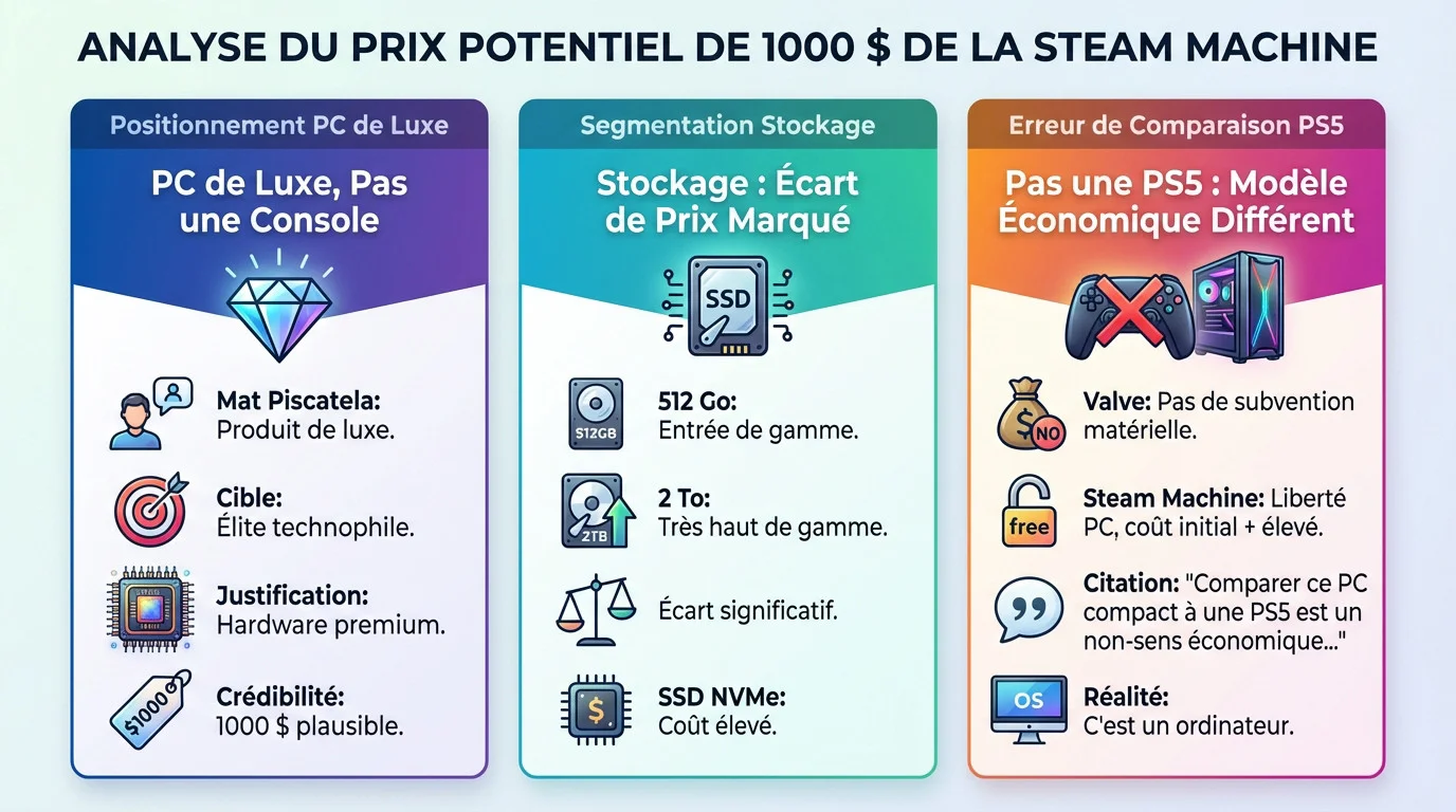 Analyse du prix de la Steam Machine de Valve par un expert