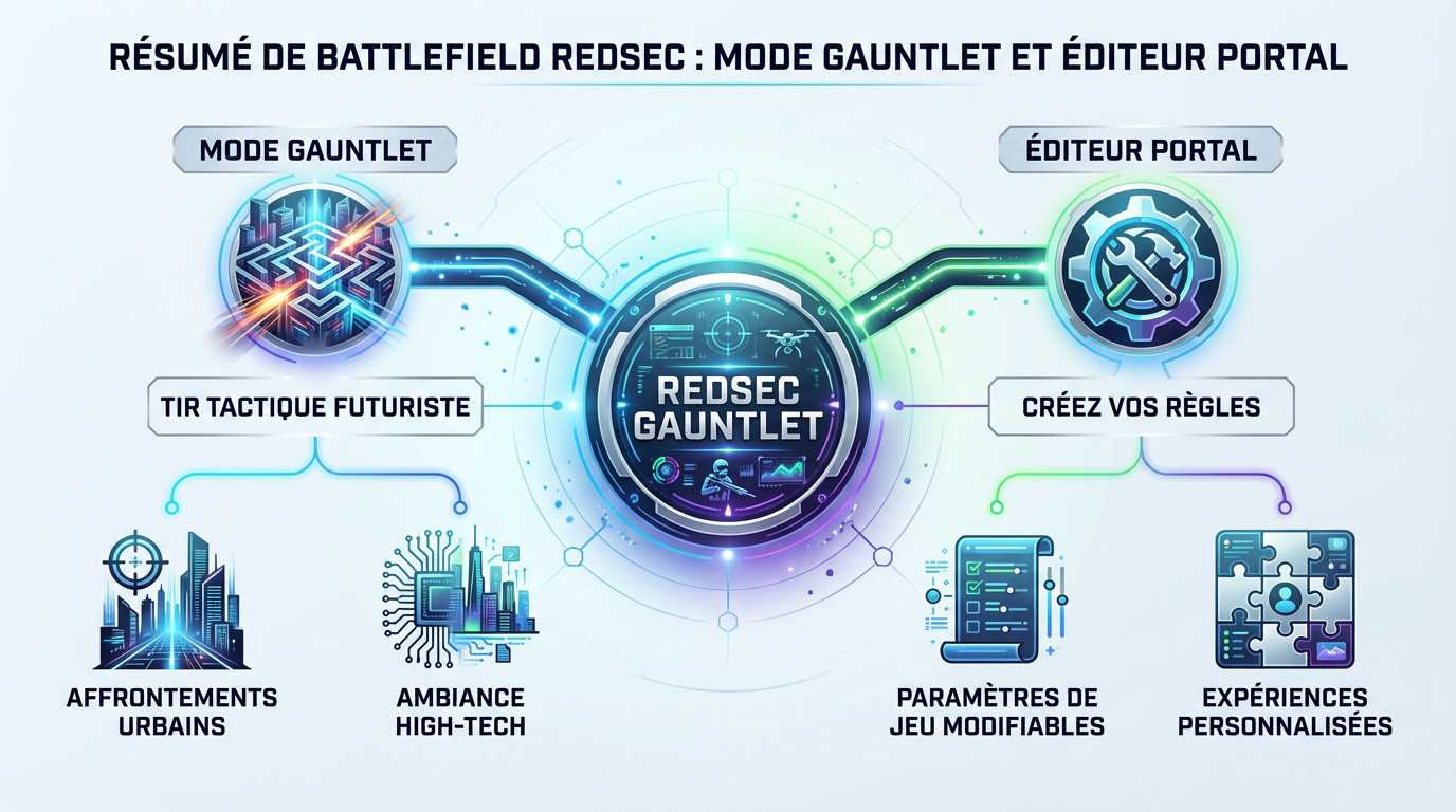 Battlefield REDSEC mode Gauntlet escouades tactiques et éditeur Portal