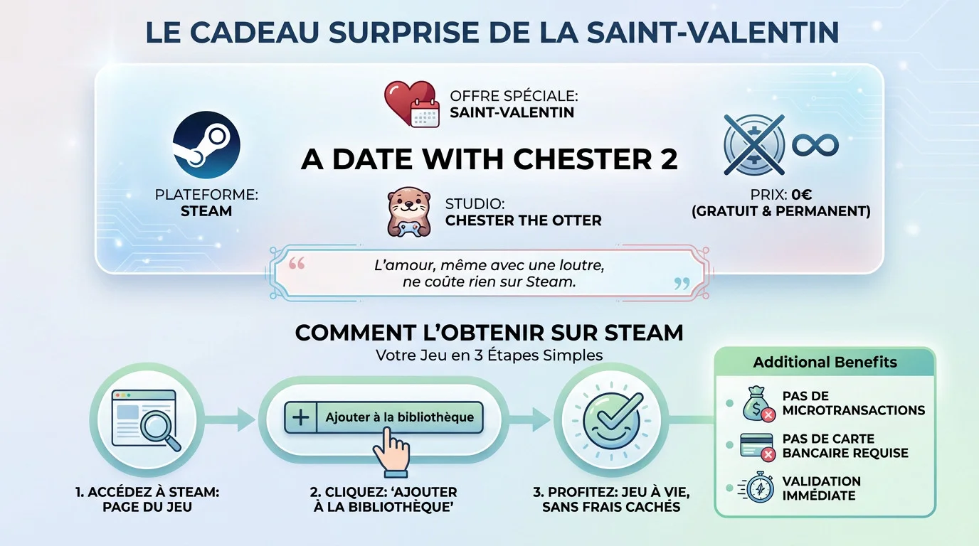 A Date With Chester 2 jeu gratuit Steam Saint Valentin