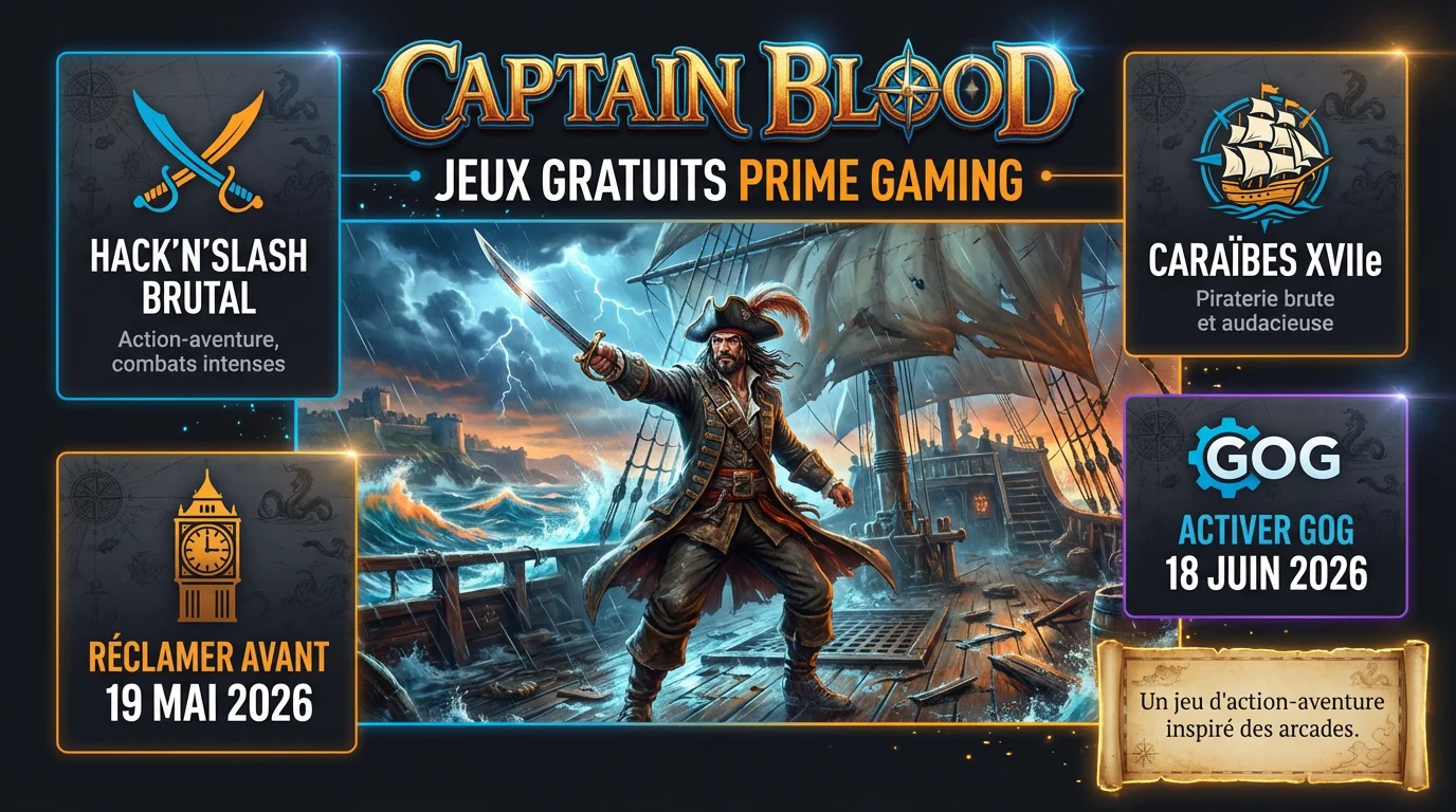 Le jeu d'action Captain Blood offert sur GOG via Prime Gaming