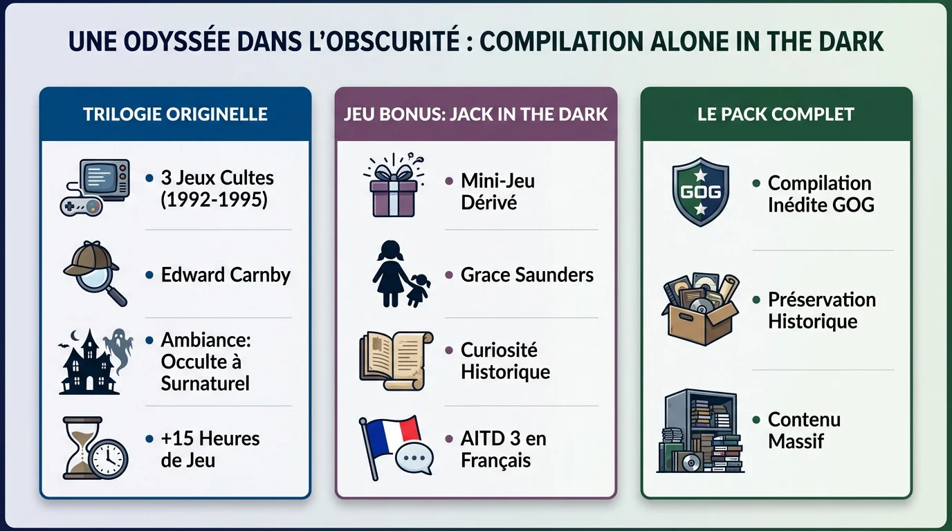 Compilation Alone in the Dark : Une odyssée culte dans l'obscurité offerte sur GOG