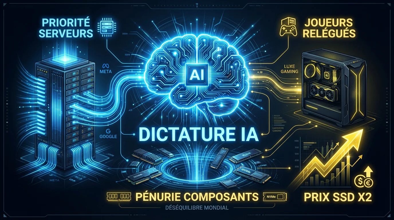 Serveurs de données IA et pénurie de composants électroniques