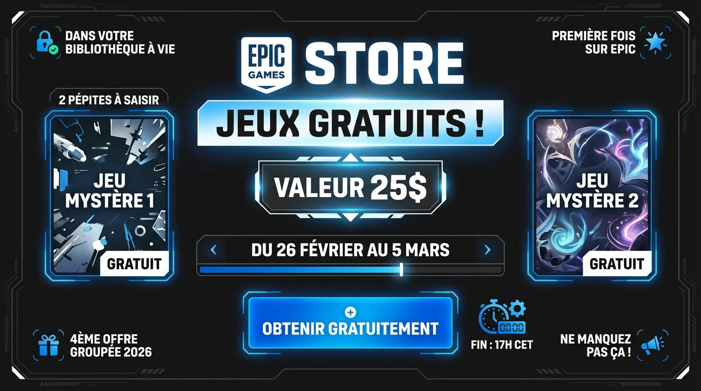 Jeux gratuits Epic Games Store février 2026