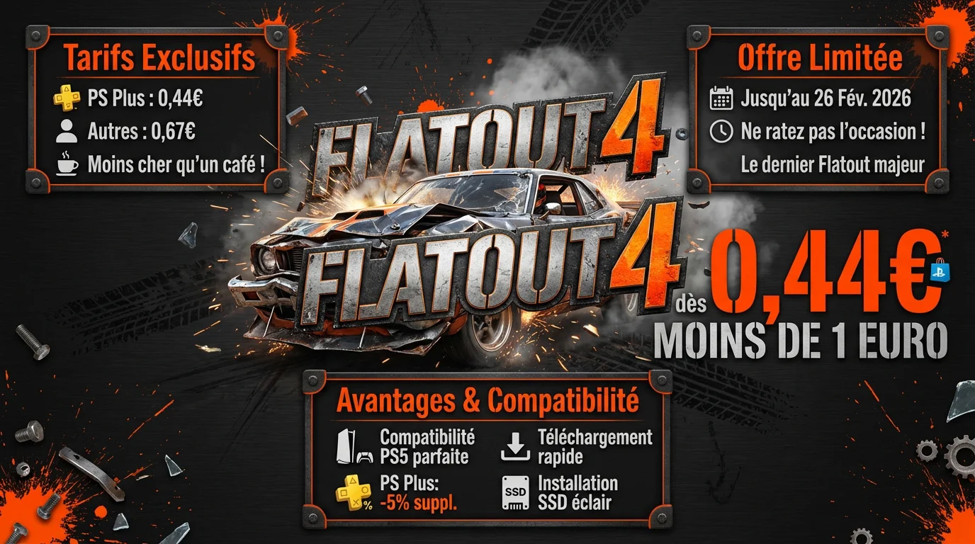 Promotion exceptionnelle Flatout 4 Total Insanity sur PlayStation Store