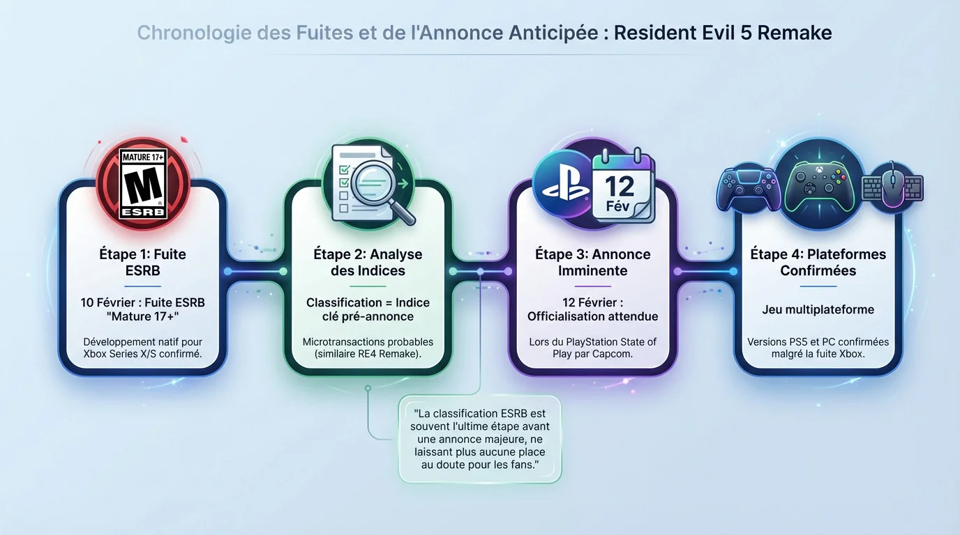 Fuite de la classification ESRB confirmant Resident Evil 5 Remake sur Xbox Series