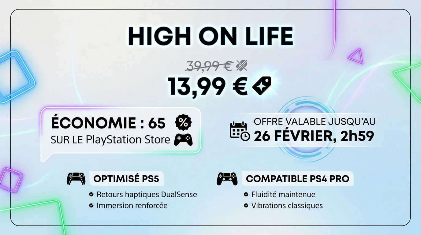 Promotion High on Life sur le PlayStation Store avec 65 pour cent de réduction
