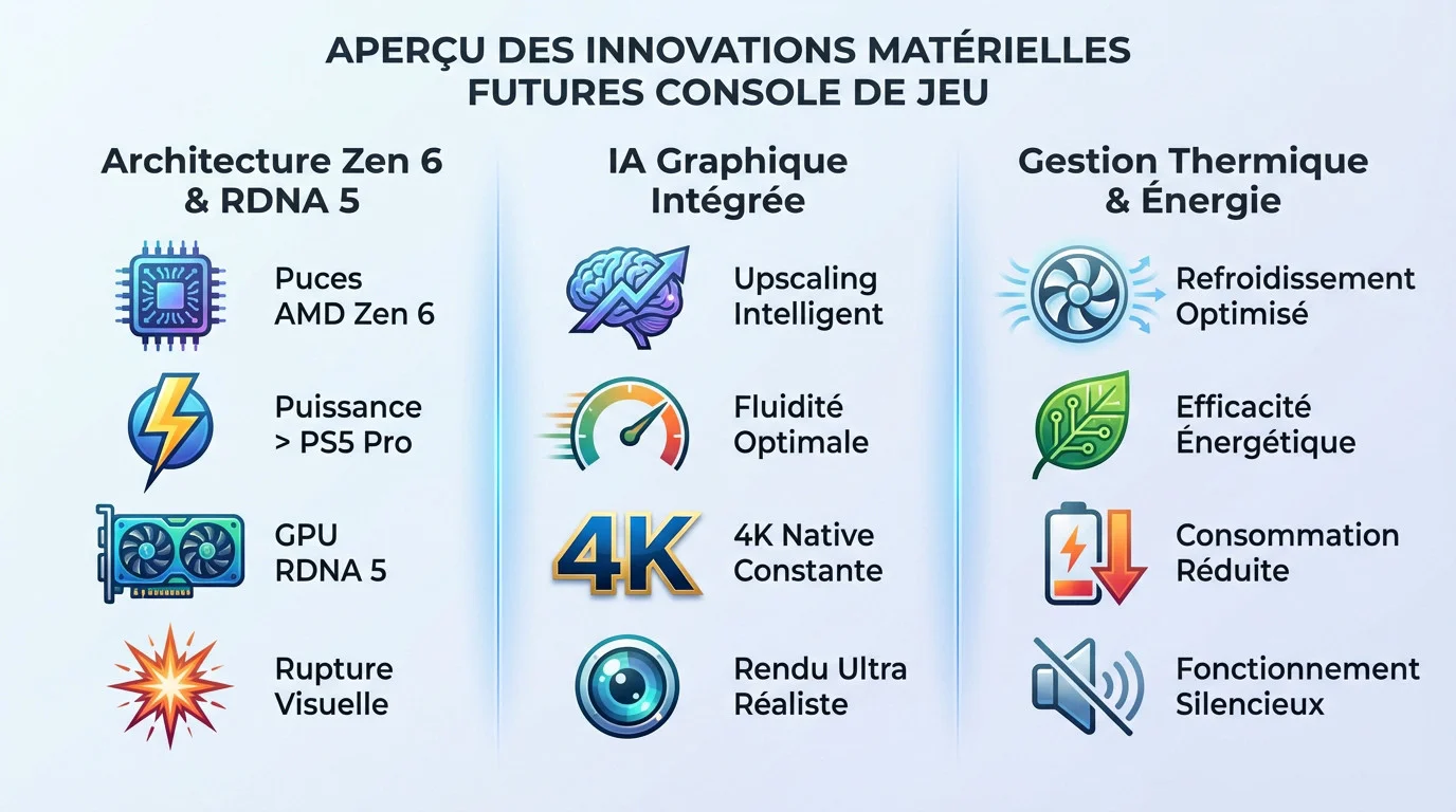 Innovations matérielles futures pour la PS6 : architecture Zen 6 et RDNA 5