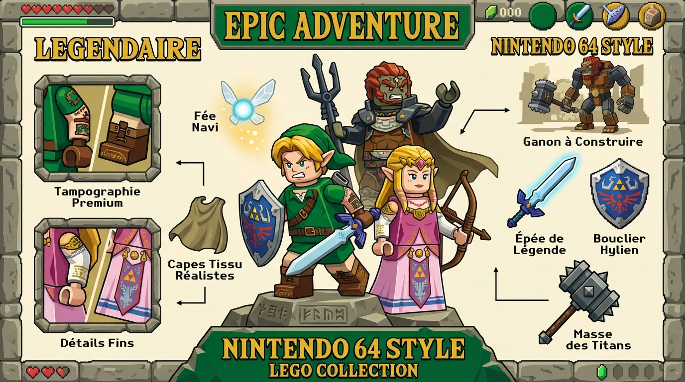 Set LEGO Zelda Ocarina of Time Combat Final avec Link et Zelda