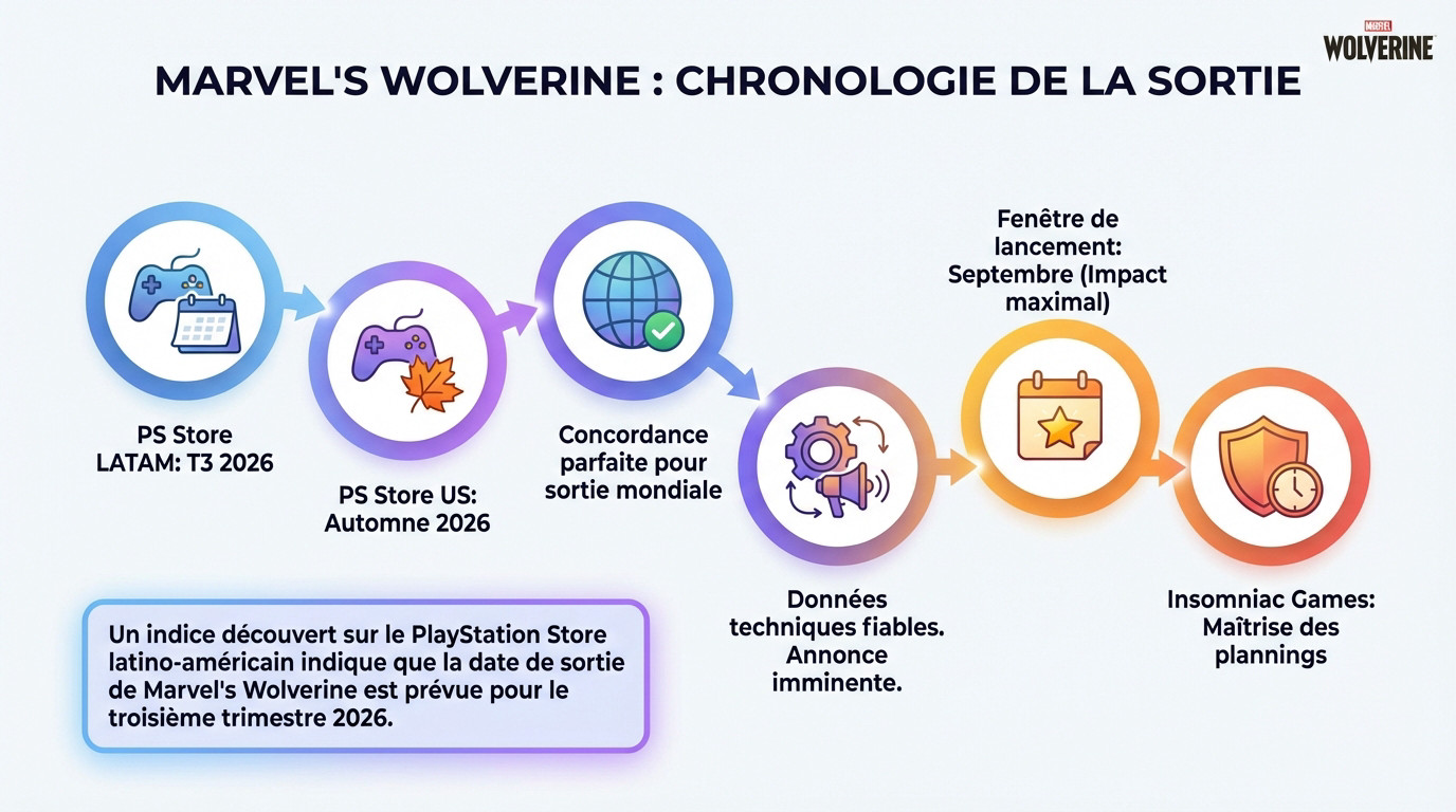 Chronologie de la sortie de Marvel's Wolverine sur PlayStation 5